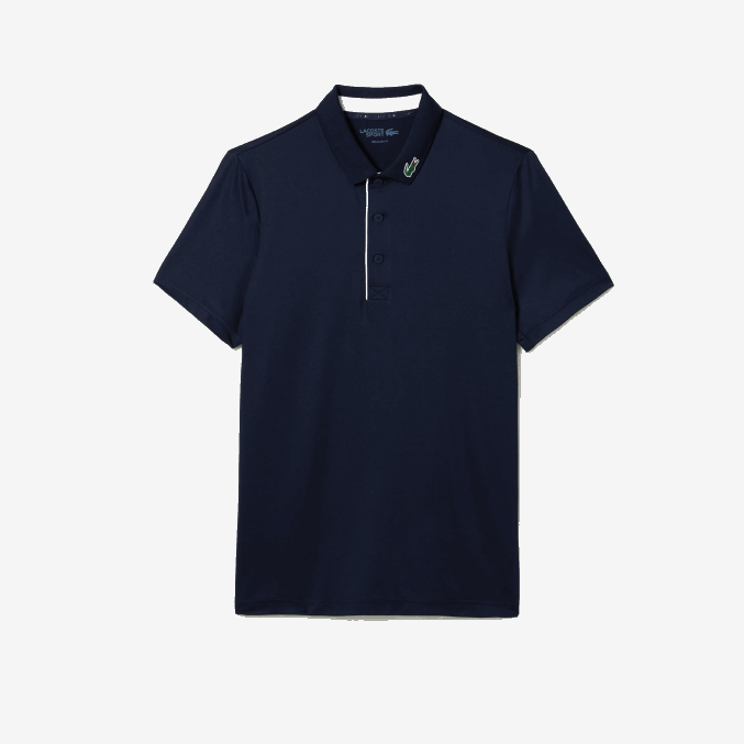 azul marino blanco 525 VVL0A596 hombres Lacoste polo de golf de punto deportivo