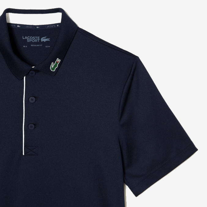 azul marino blanco 525 VVL0A596 hombres Lacoste polo de golf de punto deportivo