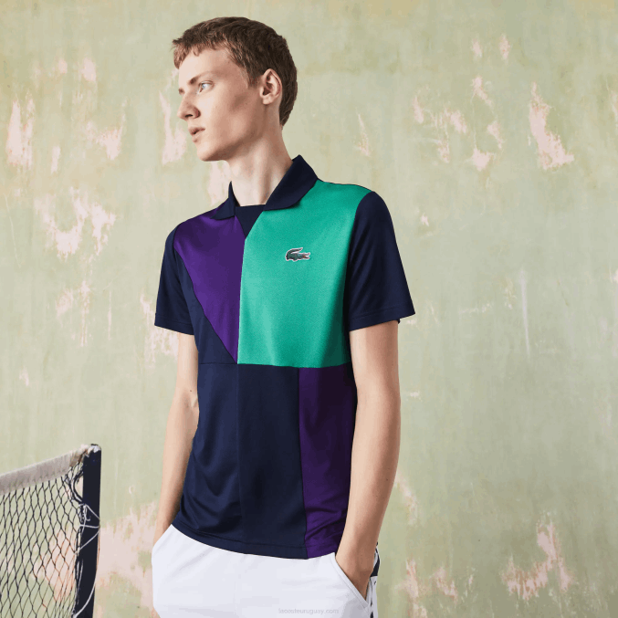 azul marino morado verde xc3 VVL0A784 hombres Lacoste Polo deportivo de tenis de piqué ultra-dry