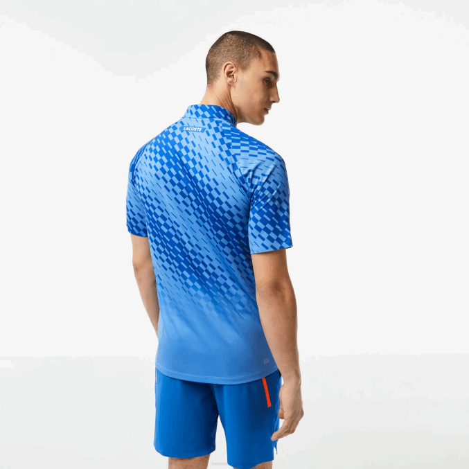 azul yi5 VVL0A43 hombres Lacoste tenis x novak djokovic player versión polo