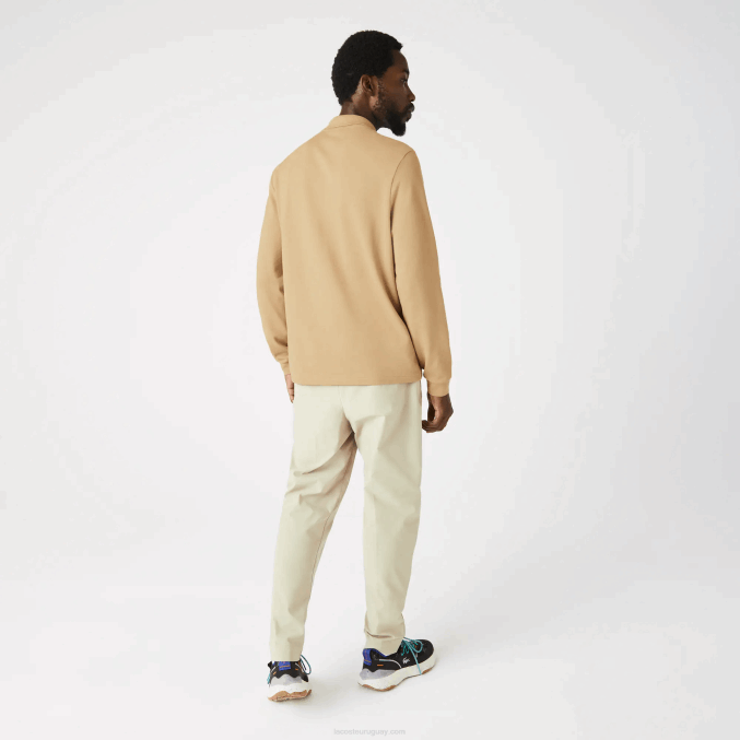 beige 02s VVL0A1221 hombres Lacoste polo de manga larga original l.12.12