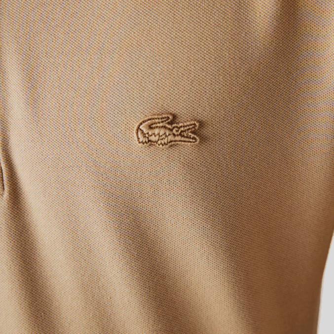 beige 02s VVL0A1297 hombres Lacoste polo de piqué de algodón elástico de manga larga smart paris