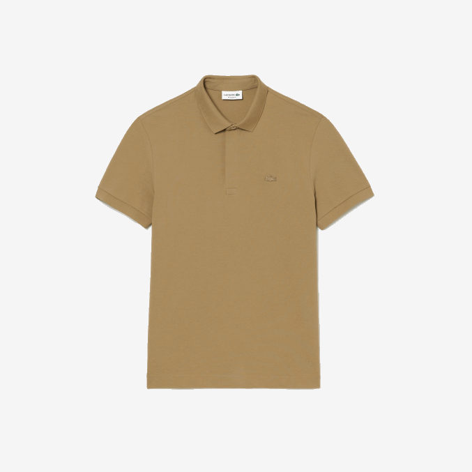 beige cb8 VVL0A124 hombres Lacoste polo de piqué de algodón elástico smart paris