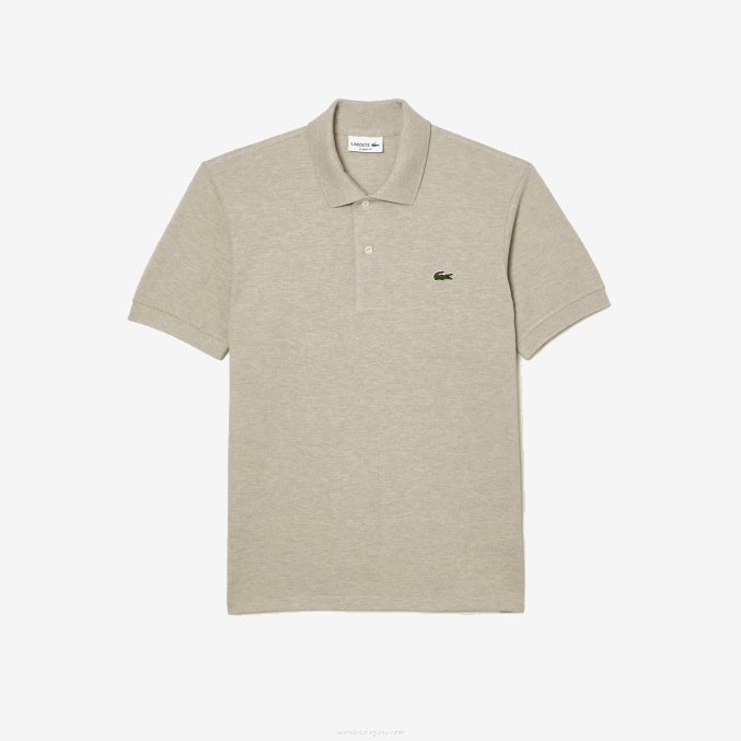 beige kd4 VVL0A167 hombres Lacoste polo jaspeado original l.12.12