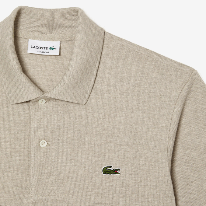 beige kd4 VVL0A167 hombres Lacoste polo jaspeado original l.12.12