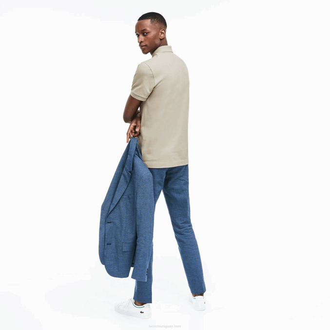 beis ae0 VVL0A79 hombres Lacoste polo de piqué de algodón elástico smart paris