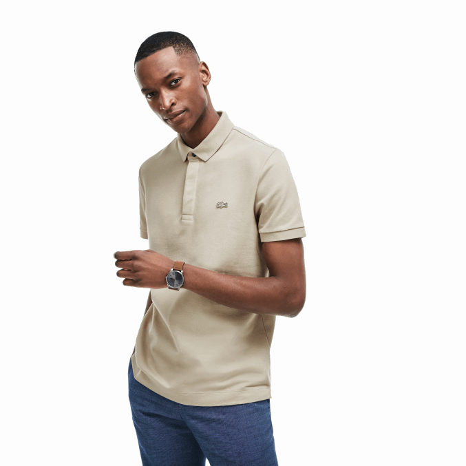 beis ae0 VVL0A79 hombres Lacoste polo de piqué de algodón elástico smart paris