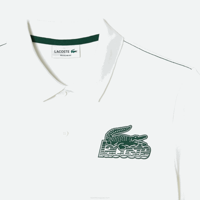 blanco 001 VVL0A101 hombres Lacoste polo de minipiqué de algodón