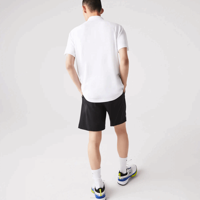 blanco 001 VVL0A164 hombres Lacoste polo deportivo transpirable resistente a la abrasión interlock