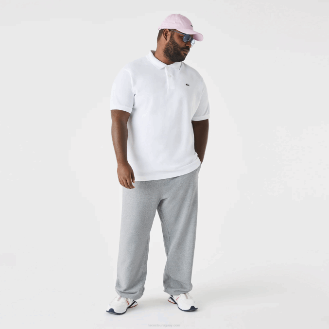 blanco 001 VVL0A169 hombres Lacoste polo de algodón petit piqué - tallas grandes - grande