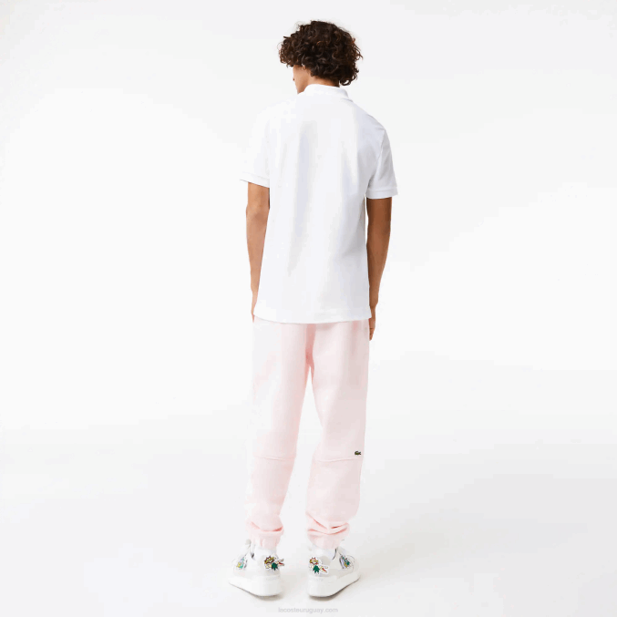 blanco 001 VVL0A575 hombres Lacoste polo de piqué de algodón orgánico