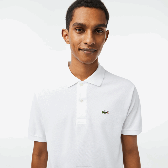 blanco 001 VVL0A606 hombres Lacoste polo original l.12.12