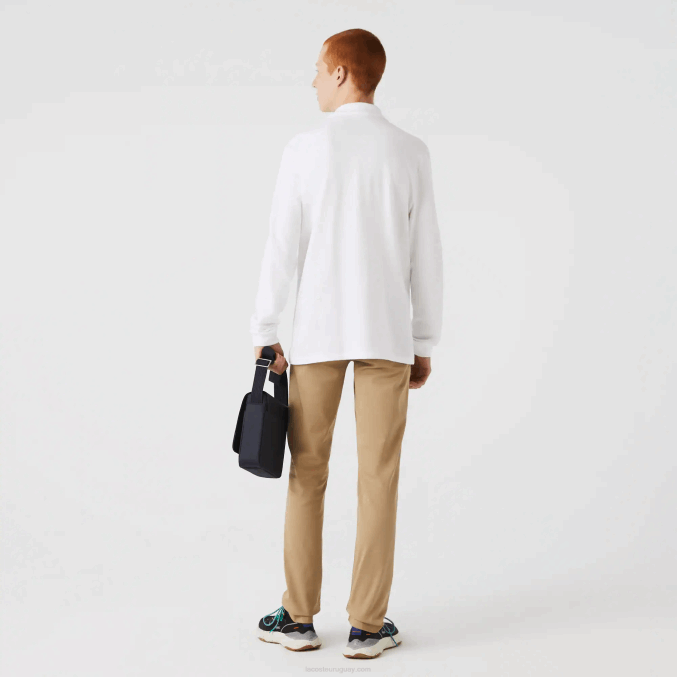 blanco 001 VVL0A644 hombres Lacoste polo de manga larga original l.12.12