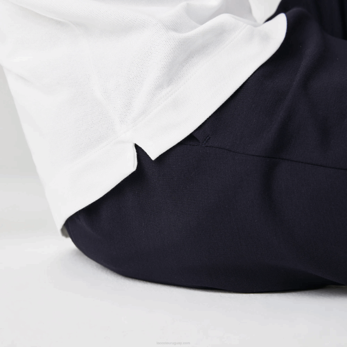 blanco 001 VVL0A80 hombres Lacoste polo de piqué de algodón elástico smart paris