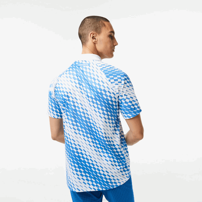 blanco azul ga7 VVL0A109 hombres Lacoste tenis x novak djokovic versión fan polo