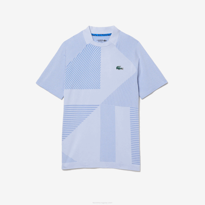 blanco azul lmq VVL0A772 hombres Lacoste Polo de tenis sport slim fit sin costuras