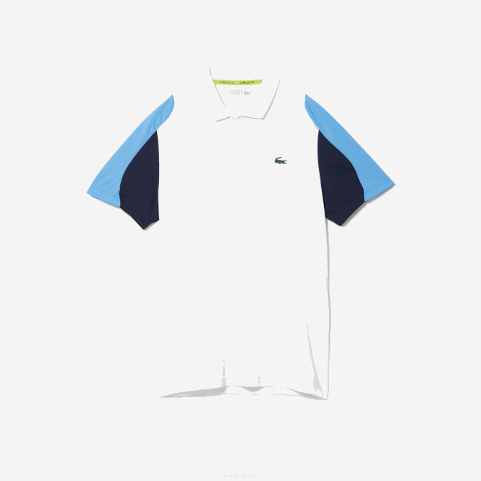 blanco azul marino 5yp VVL0A556 hombres Lacoste Polo deportivo de tenis de piqué resistente a las carreras de ajuste regular