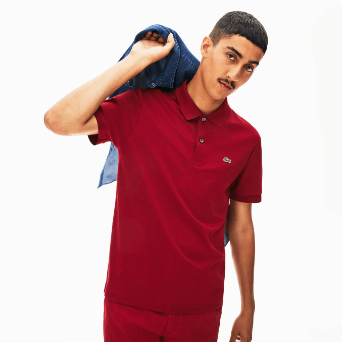 burdeos 476 VVL0A258 hombres Lacoste polo de algodón pima regular fit