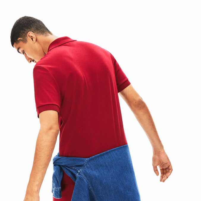 burdeos 476 VVL0A258 hombres Lacoste polo de algodón pima regular fit