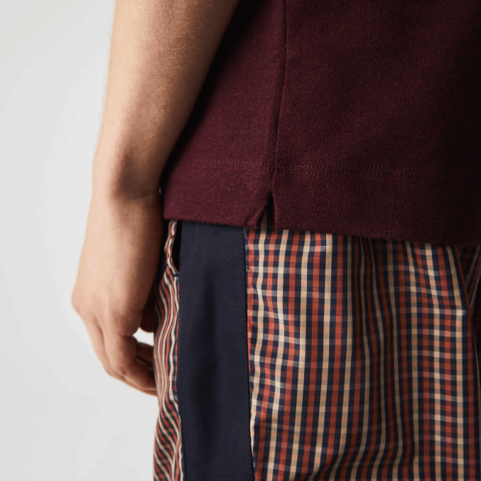 burdeos sxl VVL0A764 hombres Lacoste polo de piqué de algodón elástico smart paris