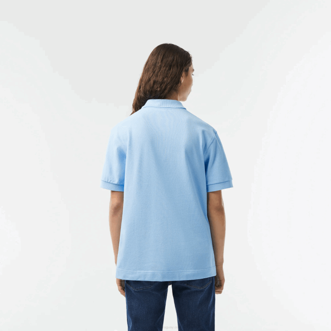 hbp azul VVL0A251 hombres Lacoste polo original l.12.12 con piqué de algodón grueso