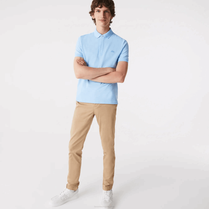 hbp azul VVL0A857 hombres Lacoste polo de piqué de algodón elástico smart paris