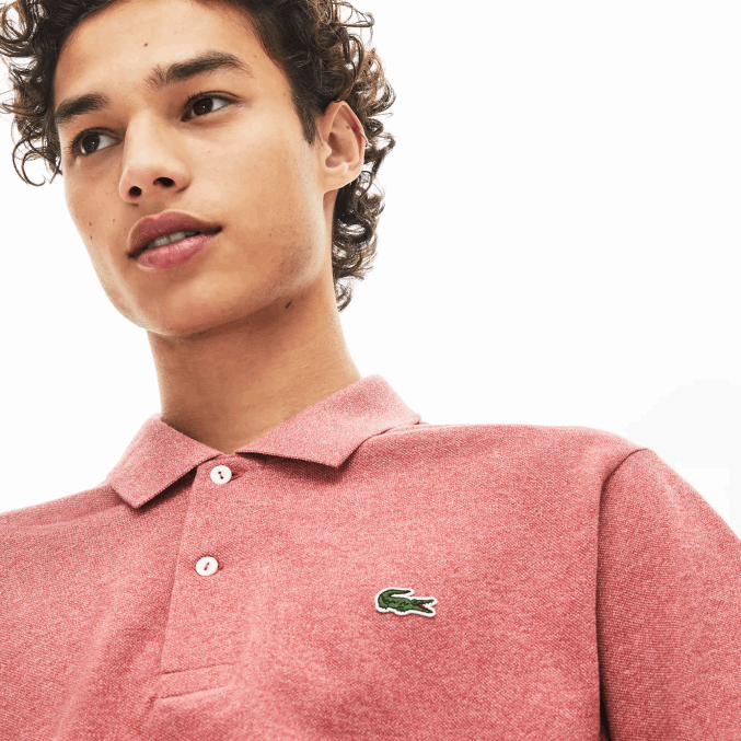 ku2 rojo VVL0A774 hombres Lacoste polo jaspeado original l.12.12