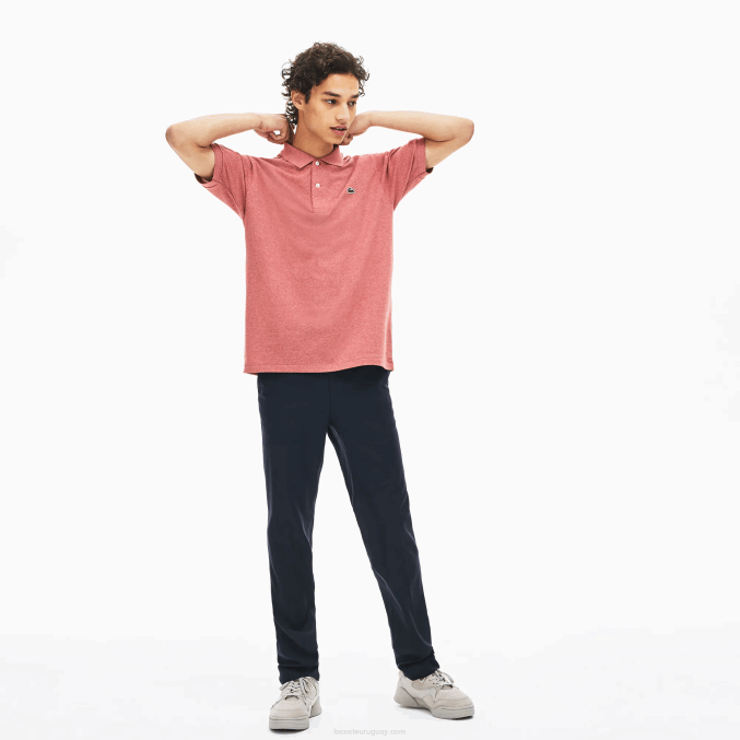 ku2 rojo VVL0A774 hombres Lacoste polo jaspeado original l.12.12
