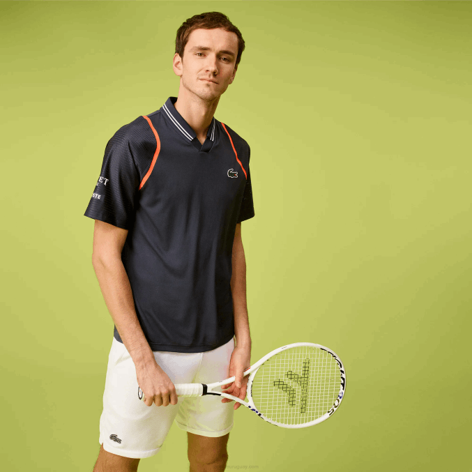 kxe azul VVL0A235 hombres Lacoste tenis x daniil medvedev polo