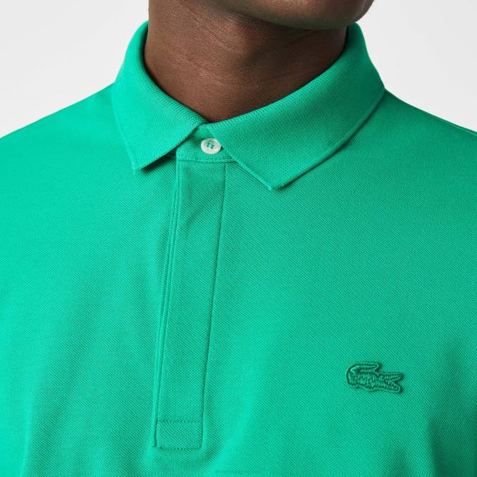 ldm verde VVL0A907 hombres Lacoste polo de piqué de algodón elástico smart paris