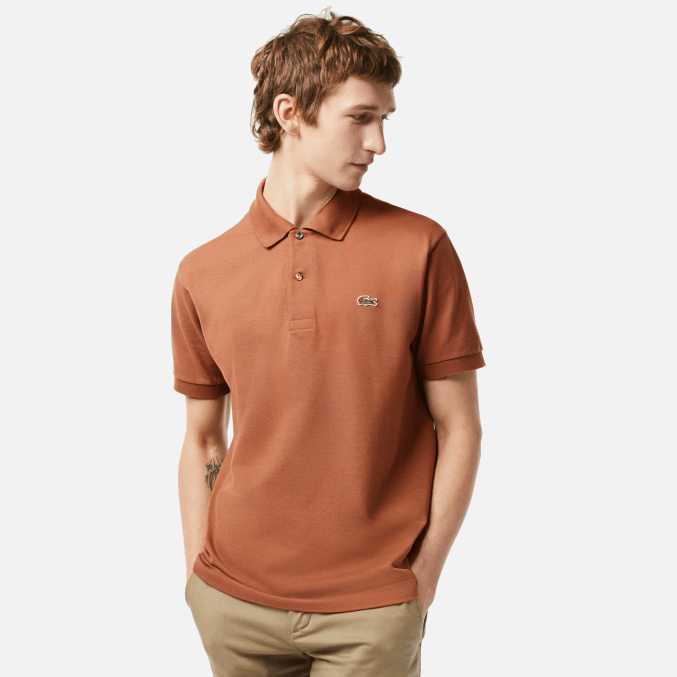 lfa marrón claro VVL0A104 hombres Lacoste polo original l.12.12
