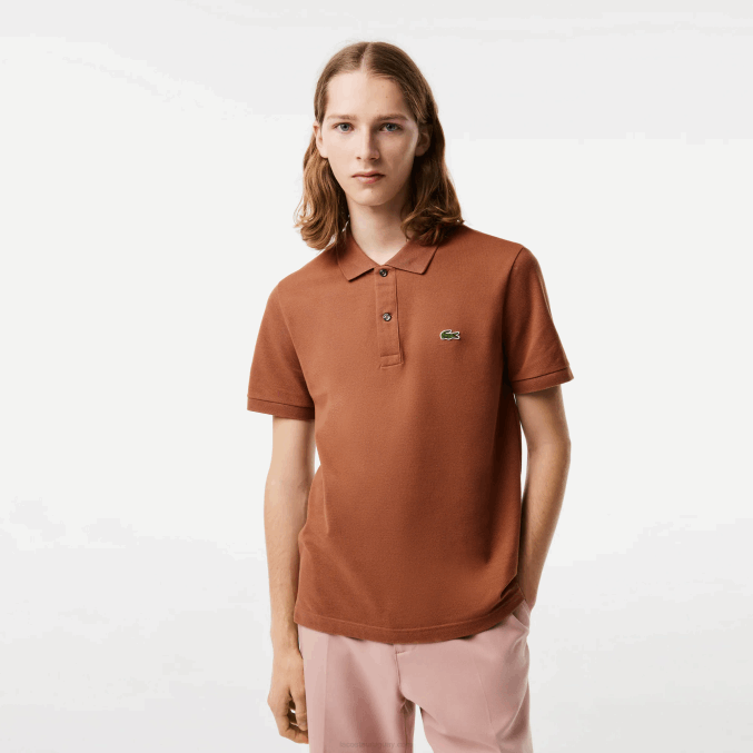 lfa marrón claro VVL0A219 hombres Lacoste polo original l.12.12 slim fit