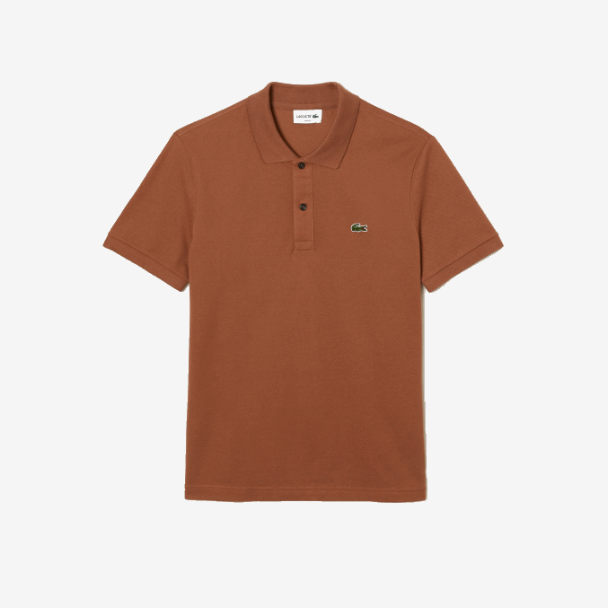 lfa marrón claro VVL0A219 hombres Lacoste polo original l.12.12 slim fit