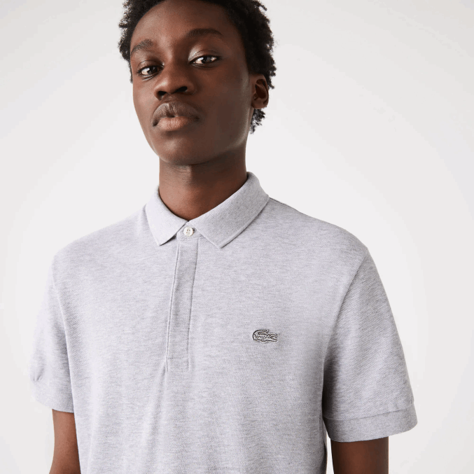 lomo gris cca VVL0A659 hombres Lacoste polo de piqué de algodón elástico smart paris