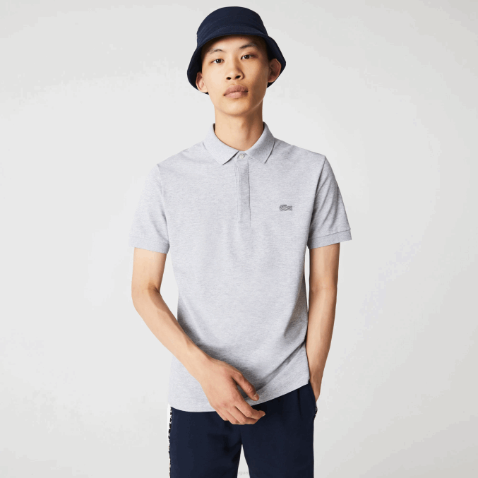 lomo gris cca VVL0A659 hombres Lacoste polo de piqué de algodón elástico smart paris