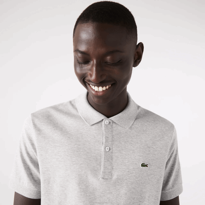 lomo gris cca VVL0A798 hombres Lacoste polo de algodón pima regular fit