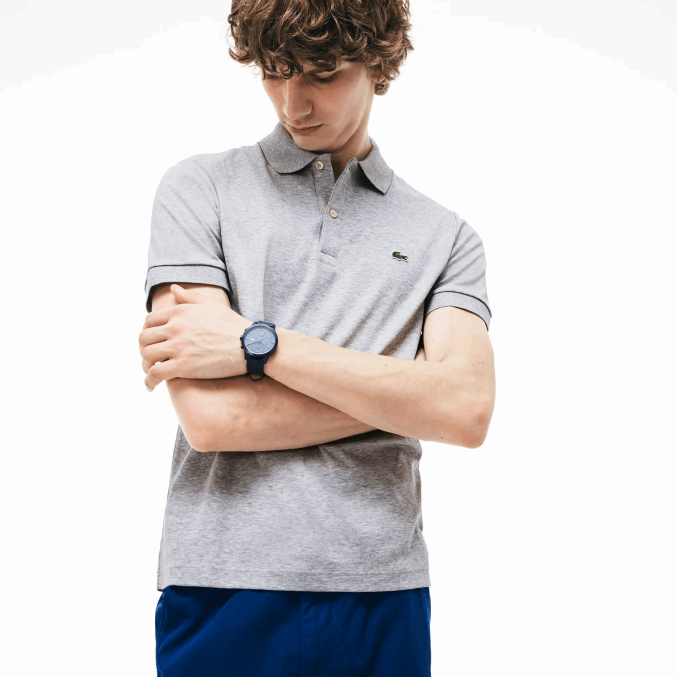 lomo gris cca VVL0A798 hombres Lacoste polo de algodón pima regular fit