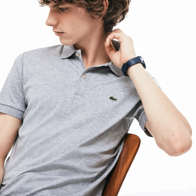 lomo gris cca VVL0A798 hombres Lacoste polo de algodón pima regular fit