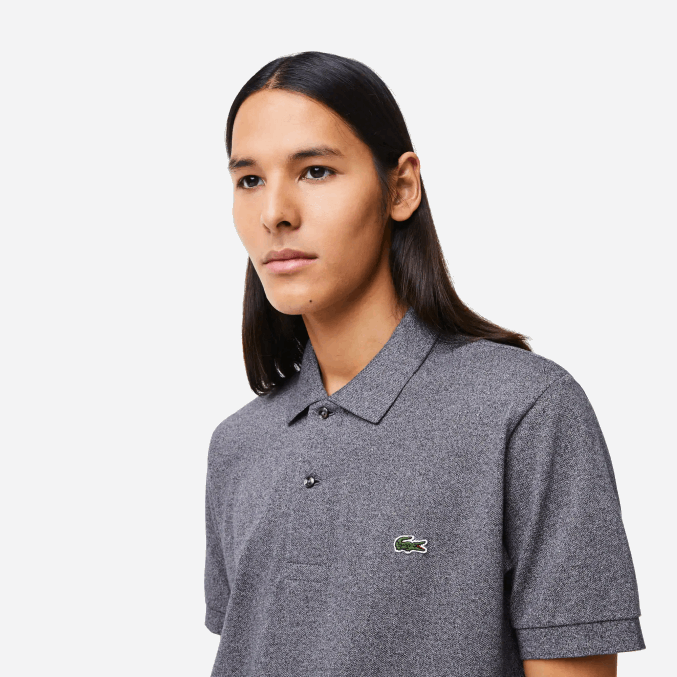 lomo gris e8g VVL0A126 hombres Lacoste polo jaspeado original l.12.12