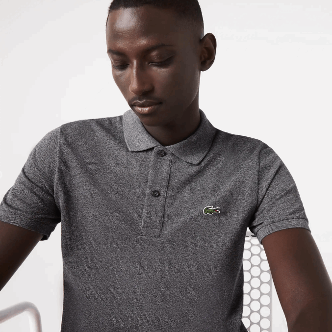 lomo gris e8g VVL0A937 hombres Lacoste polo original l.12.12 slim fit