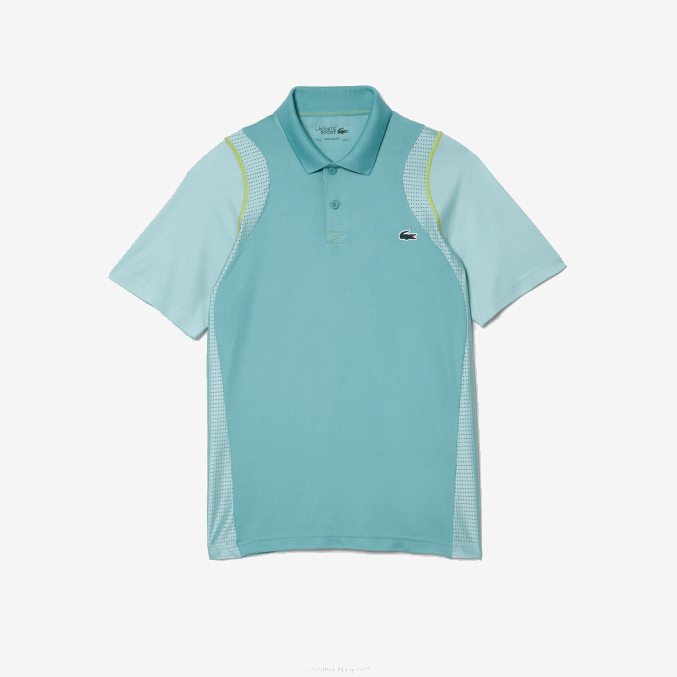 menta br8 VVL0A84 hombres Lacoste polo de tenis de poliéster reciclado