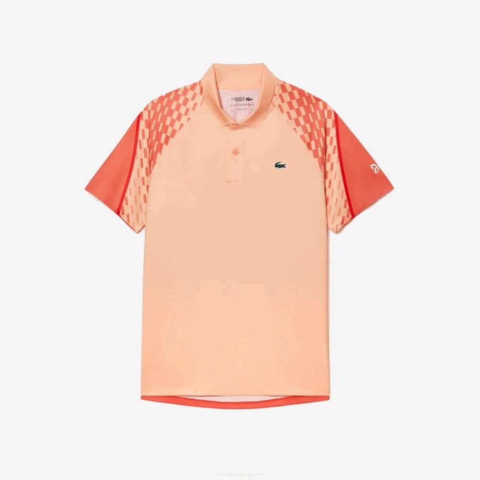naranja claro naranja rojo t7i VVL0A237 hombres Lacoste polo tricolor tennis x novak djokovic