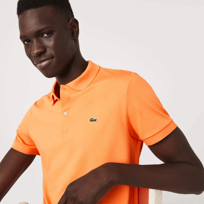 naranja npb VVL0A946 hombres Lacoste polo de algodón pima regular fit