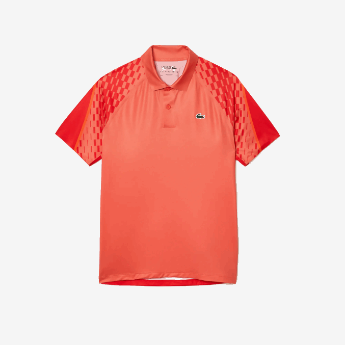 naranja rojo naranja xij VVL0A236 hombres Lacoste polo tricolor tennis x novak djokovic