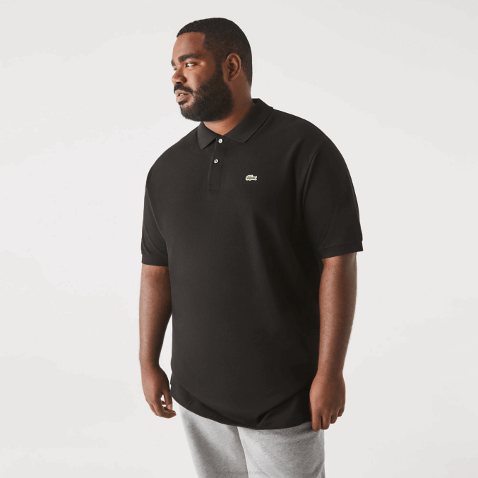 negro 031 VVL0A170 hombres Lacoste polo de algodón petit piqué - tallas grandes - grande