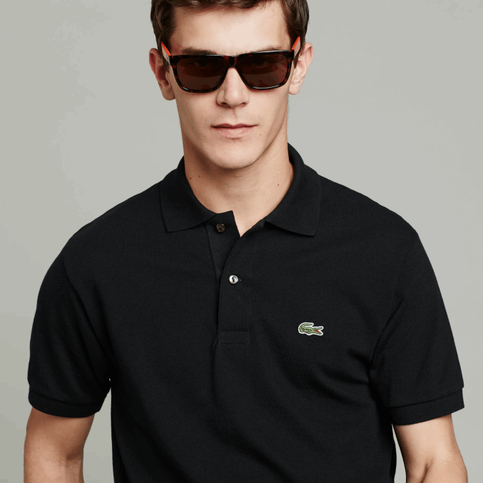 negro 031 VVL0A170 hombres Lacoste polo de algodón petit piqué - tallas grandes - grande