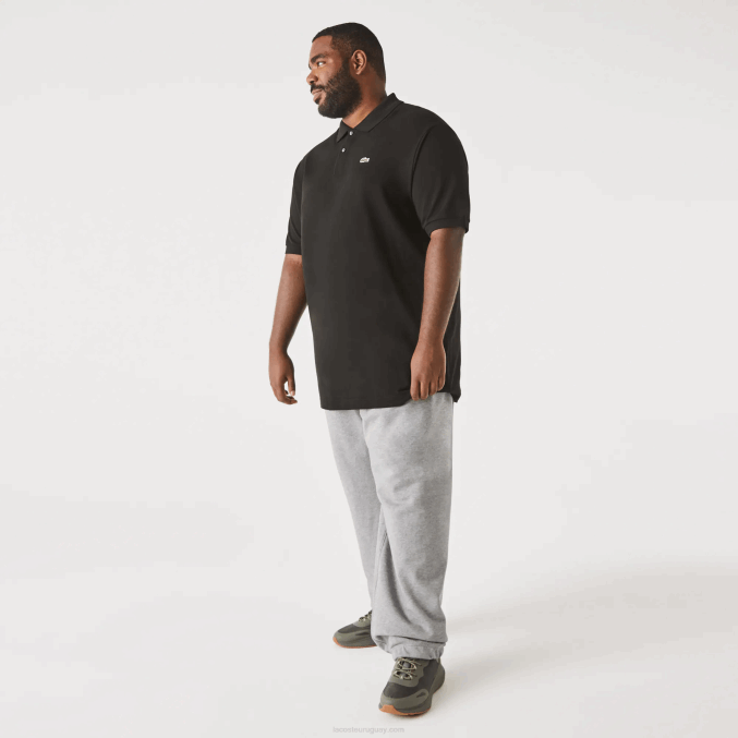 negro 031 VVL0A170 hombres Lacoste polo de algodón petit piqué - tallas grandes - grande