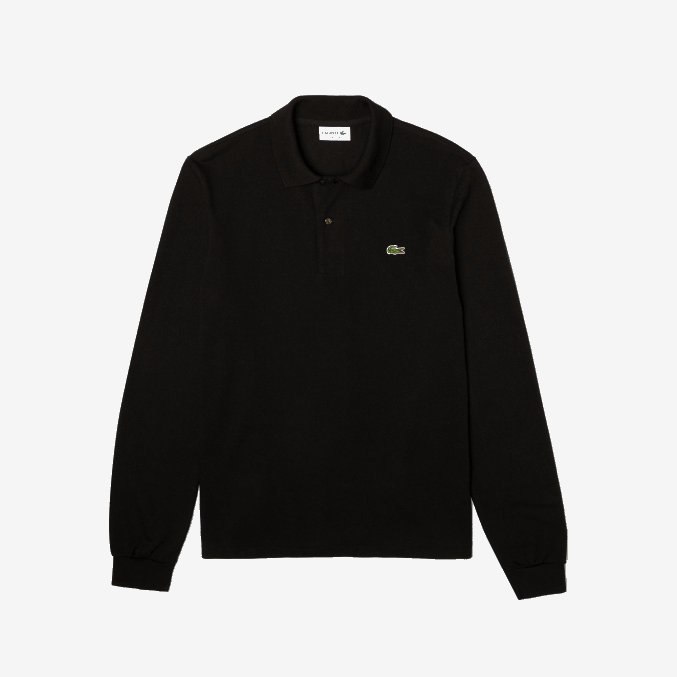 negro 031 VVL0A645 hombres Lacoste polo de manga larga original l.12.12