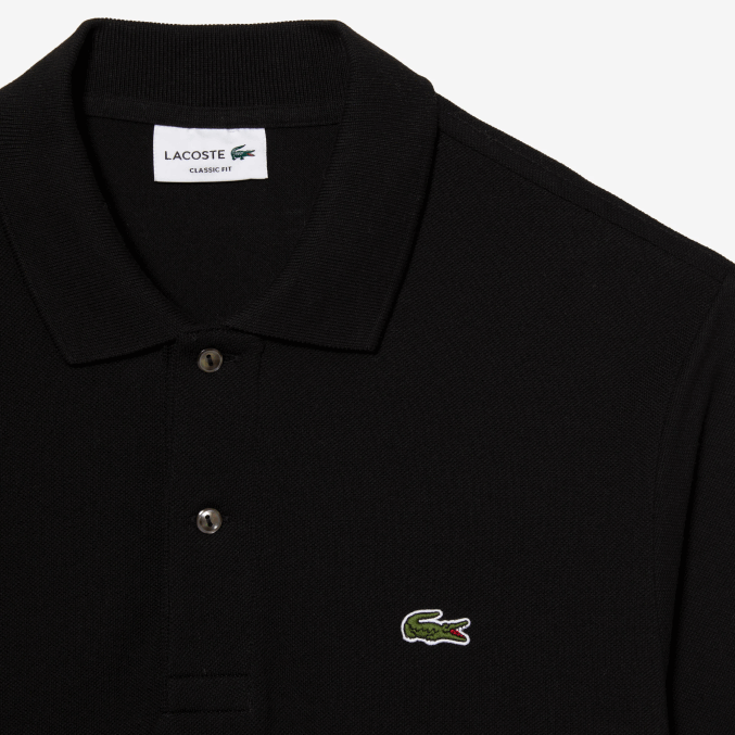 negro 031 VVL0A645 hombres Lacoste polo de manga larga original l.12.12