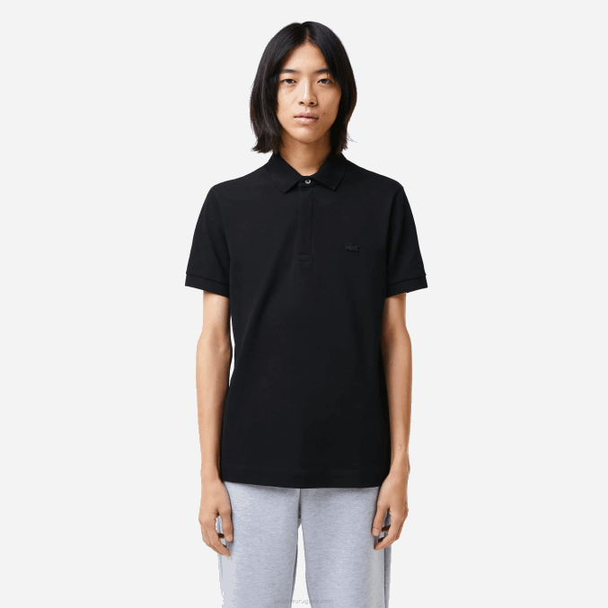 negro 031 VVL0A81 hombres Lacoste polo de piqué de algodón elástico smart paris